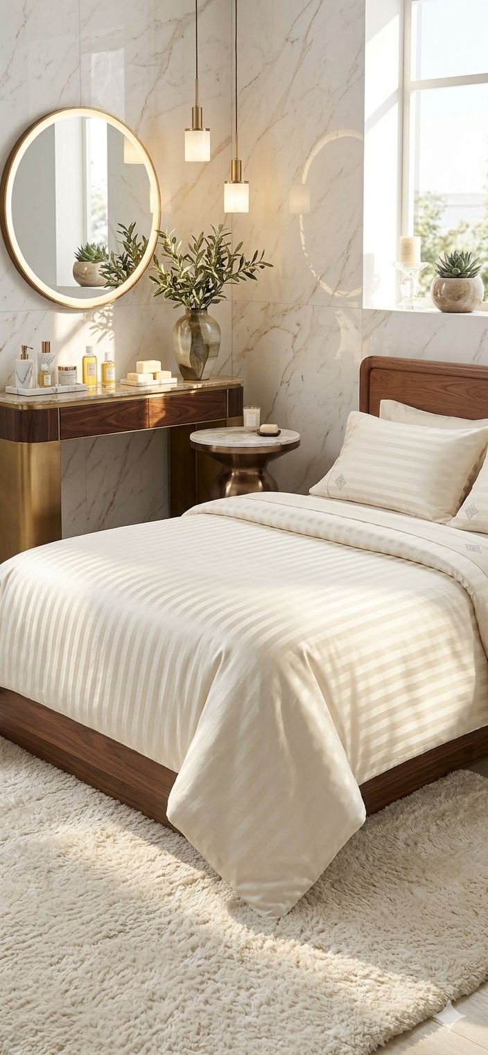 Lumeera Satin Stripe Bedsheets