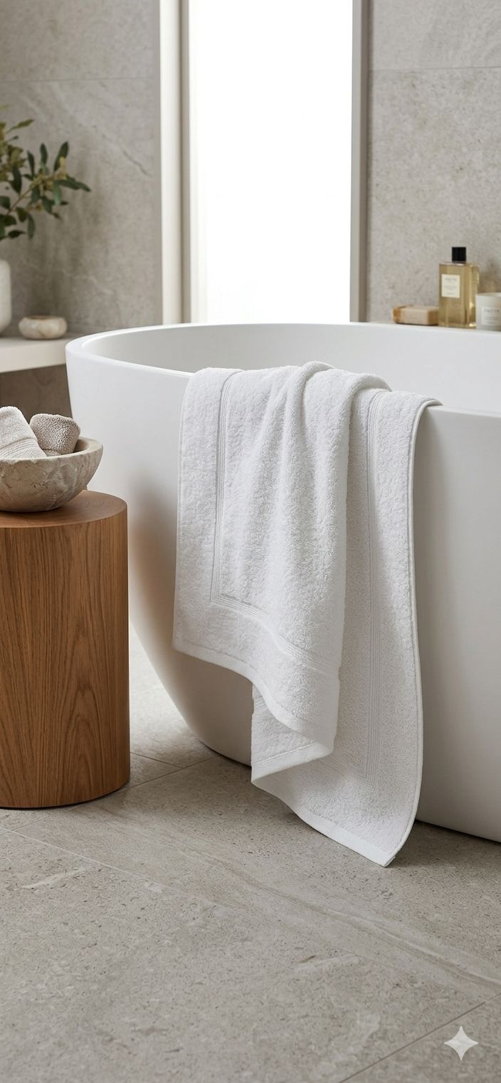 Lumeera Cotton Bath Mat – Soft & Anti-Slip Comfort (20×30)