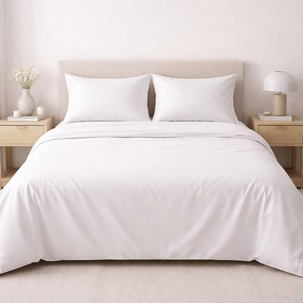 Lumeera Classic Double Bed Sheet – Premium Plain Comfort (100×110)