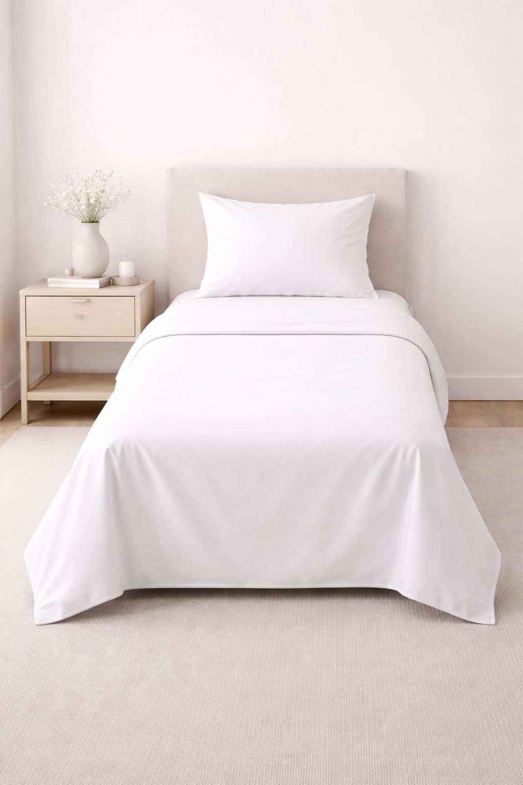 Lumeera Classic Single Bed Sheet – Soft Plain Comfort (72×100)